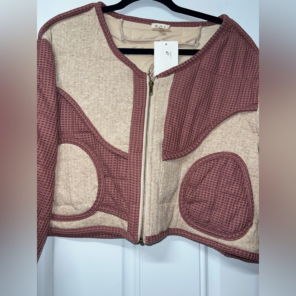 POL cropped quilted mixed media jacket size small 
NWT - Picture 5 of 10